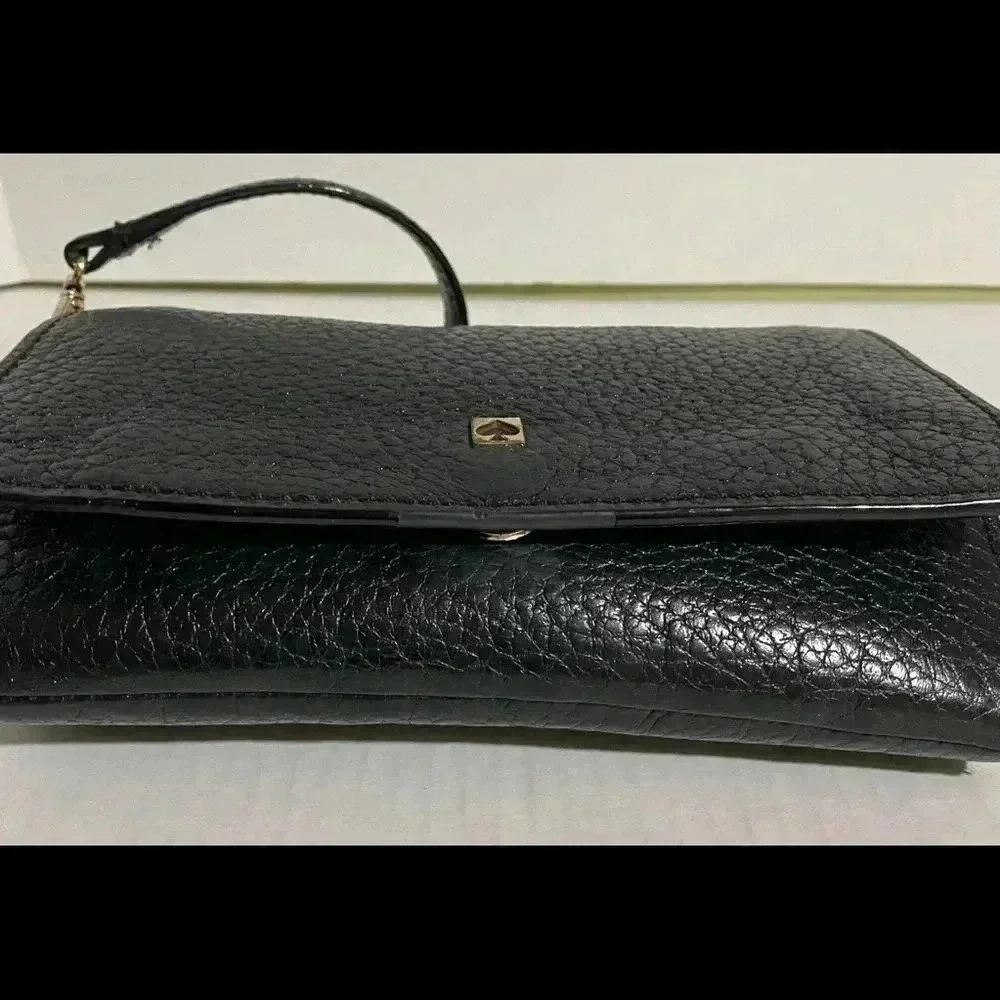 Kate spade Black pebbled leather crossbody handbag
